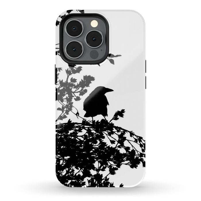 iPhone 13 pro StrongFit Black And White Bird by Andrea Haase