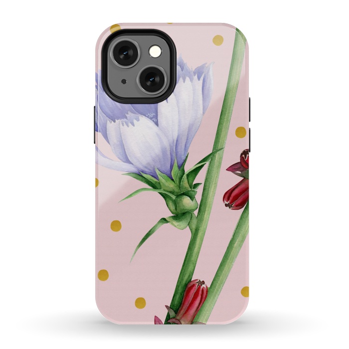 iPhone 13 mini StrongFit Purple Chicory by Creativeaxle