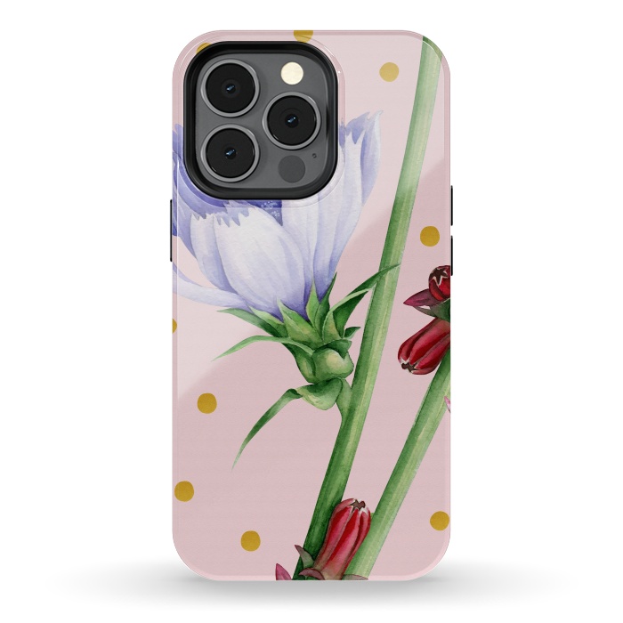 iPhone 13 pro StrongFit Purple Chicory by Creativeaxle