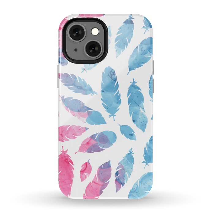 iPhone 13 mini StrongFit Peaceful Feather by Creativeaxle
