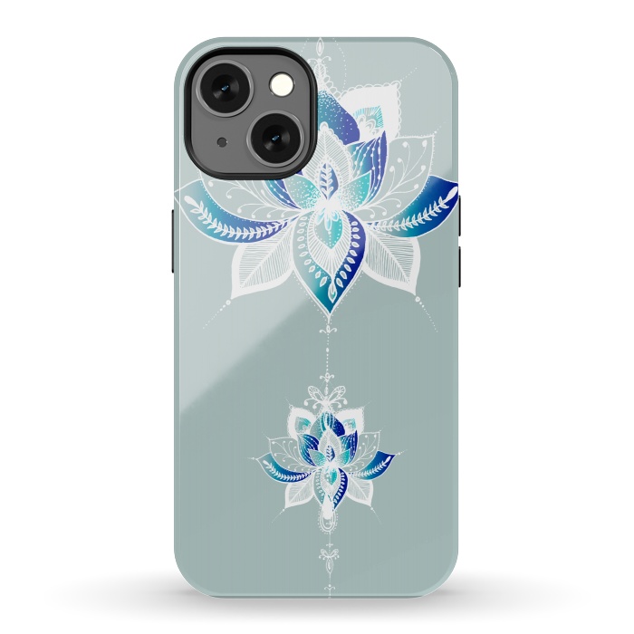 iPhone 13 StrongFit Saige Lotus Flower  by Rose Halsey