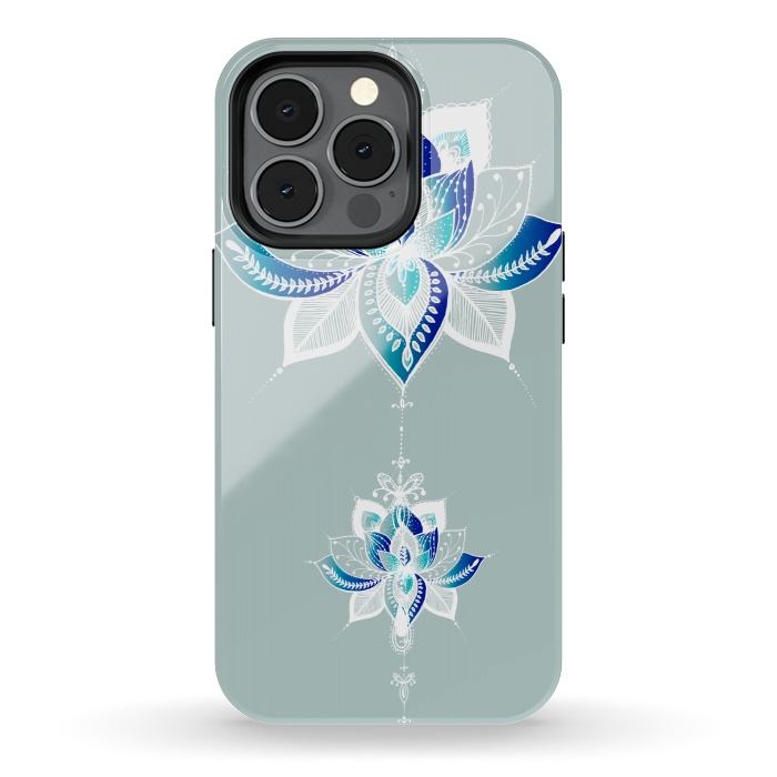 iPhone 13 pro StrongFit Saige Lotus Flower  by Rose Halsey