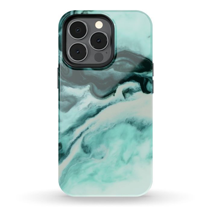 iPhone 13 pro StrongFit Abstract marbling mint by Mmartabc