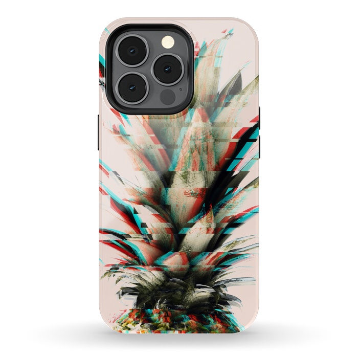 iPhone 13 pro StrongFit Glitch pineapple by Mmartabc