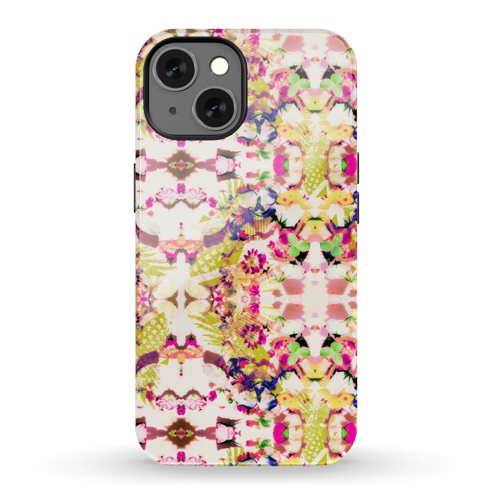 iPhone 13 StrongFit Abstract floral mosaic I by Mmartabc