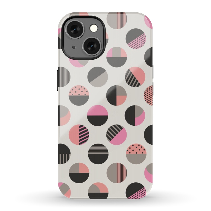 iPhone 13 StrongFit Circles of geometric patterns by Mmartabc