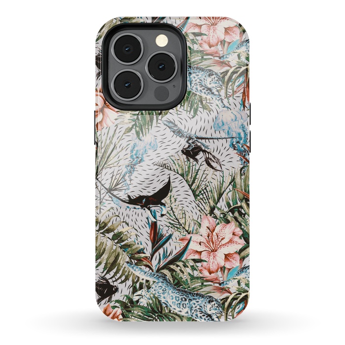 iPhone 13 pro StrongFit Paradisiacal flora and fauna  by Mmartabc