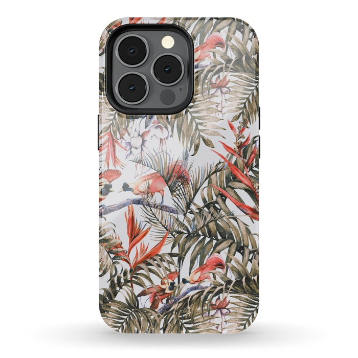 iPhone 13 pro StrongFit Exotic birds in the jungle paradise II by Mmartabc