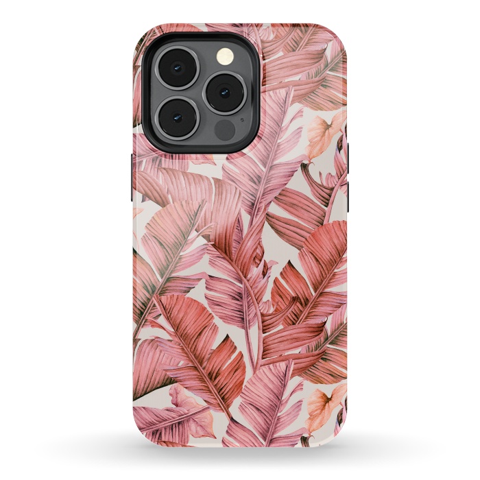 iPhone 13 pro StrongFit Jungle paradise pink by Mmartabc