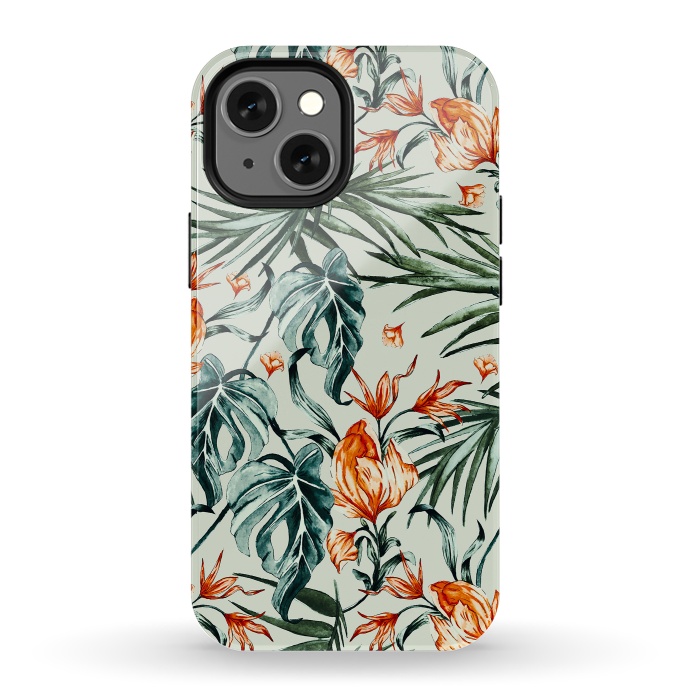 iPhone 13 mini StrongFit Exotic flower nature-07 by Mmartabc