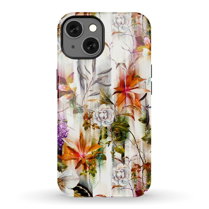 iPhone 13 StrongFit Abstract Motion Blur Floral Botanical by Mmartabc