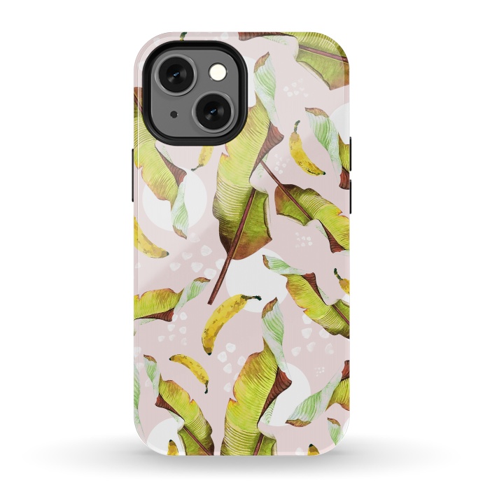 iPhone 13 mini StrongFit Banana leaf and bananas by Mmartabc