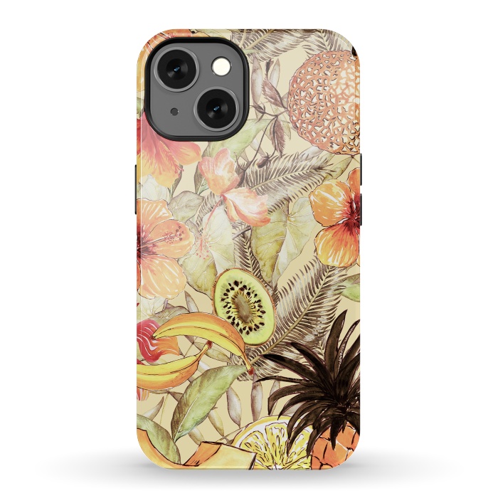 iPhone 13 StrongFit Aloha Retro Fruit and Flower Jungle by  Utart