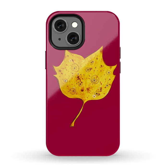 iPhone 13 mini StrongFit Fancy Yellow Autumn Leaf by Boriana Giormova