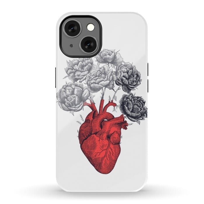 iPhone 13 StrongFit Heart with peonies by kodamorkovkart