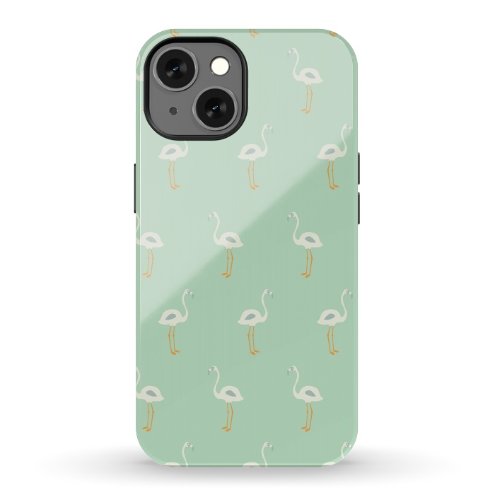 iPhone 13 StrongFit Flamingo Mint Pattern 005 by Jelena Obradovic