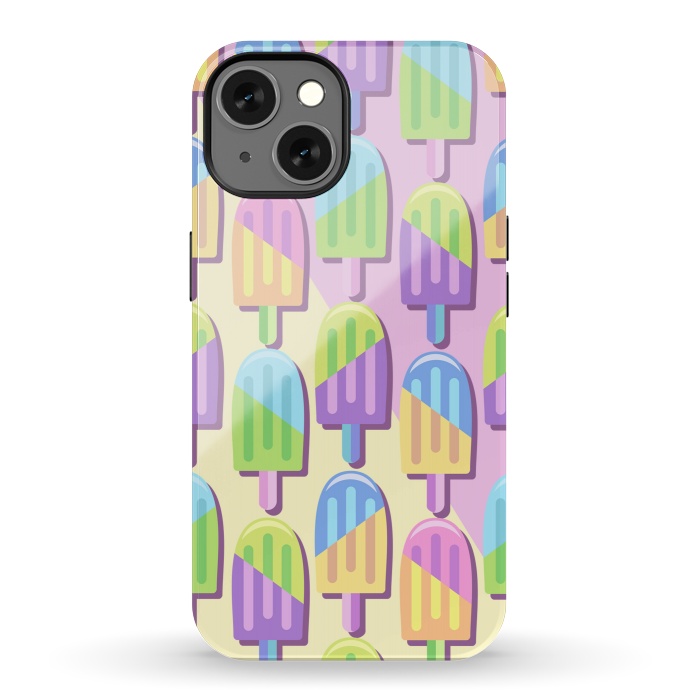 iPhone 13 StrongFit Ice Lollipops Popsicles Summer Punchy Pastels Colors by BluedarkArt