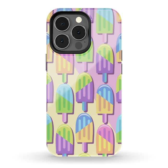 iPhone 13 pro StrongFit Ice Lollipops Popsicles Summer Punchy Pastels Colors by BluedarkArt