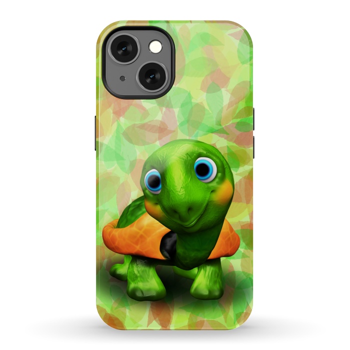 iPhone 13 StrongFit Green Turtle Baby 3D by BluedarkArt