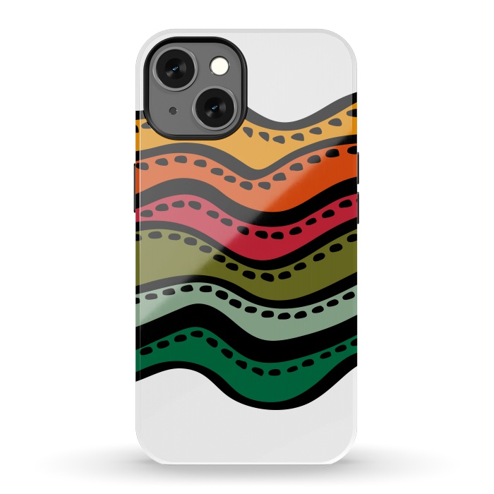 iPhone 13 StrongFit Color Waves by Majoih