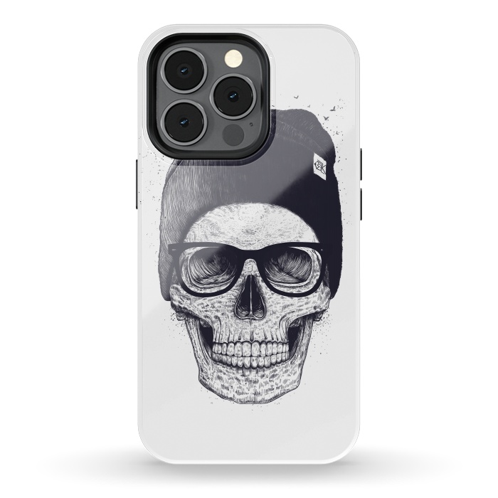 iPhone 13 pro StrongFit Black skull in hat by kodamorkovkart