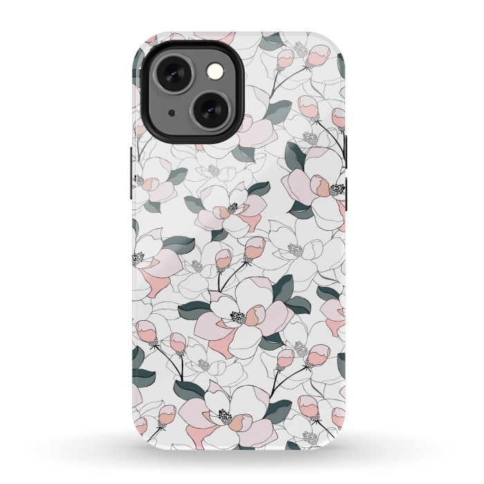 iPhone 13 mini StrongFit Magnolias by Dunia Nalu