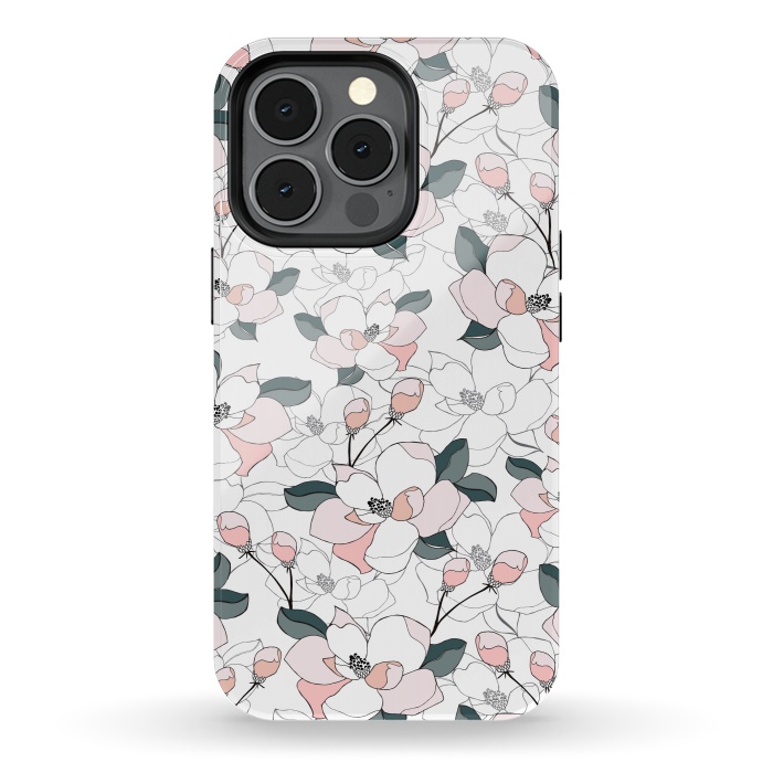 iPhone 13 pro StrongFit Magnolias by Dunia Nalu