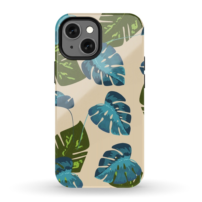iPhone 13 mini StrongFit Monstera Abstract by Creativeaxle