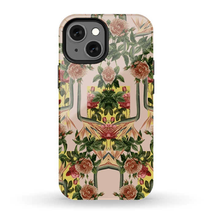 iPhone 13 mini StrongFit Retro Jungle Rose by Zala Farah