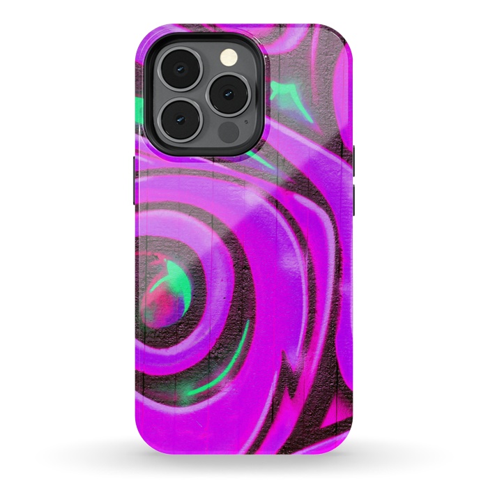 iPhone 13 pro StrongFit Pink Graffiti by Andrea Haase