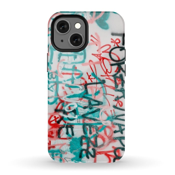 iPhone 13 mini StrongFit Graffiti Text by Andrea Haase