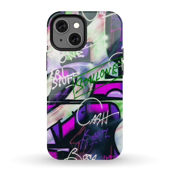 iPhone 13 mini StrongFit Colorful Graffiti by Andrea Haase