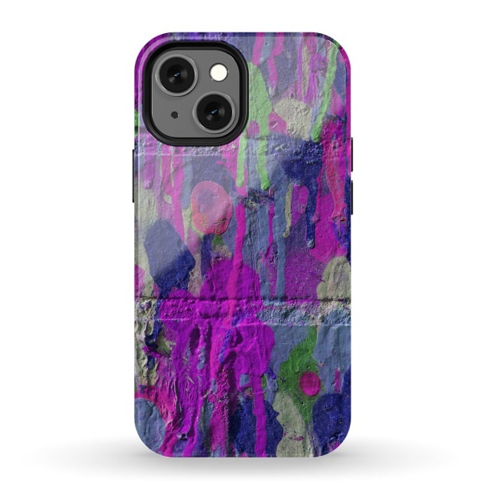 iPhone 13 mini StrongFit Colorful Spray Paint Wall by Andrea Haase