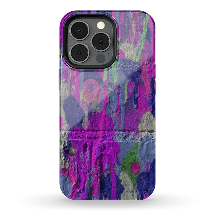 iPhone 13 pro StrongFit Colorful Spray Paint Wall by Andrea Haase