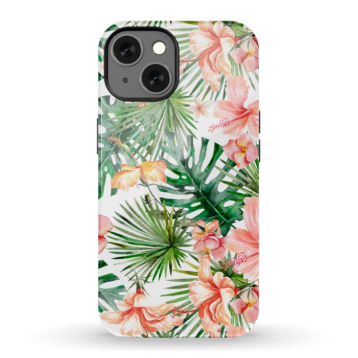 iPhone 13 StrongFit Tropical Flower Jungle by  Utart