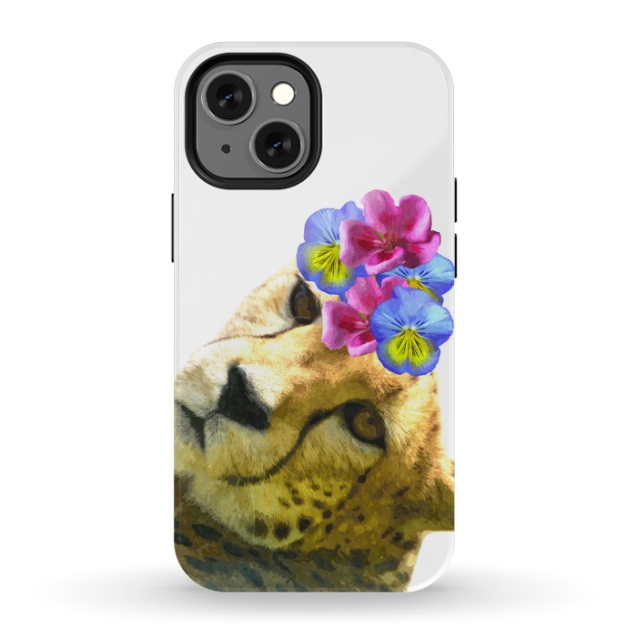 iPhone 13 mini StrongFit Cute Cheetah by Alemi