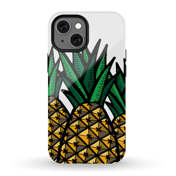 iPhone 13 mini StrongFit Pineapple Field by Majoih