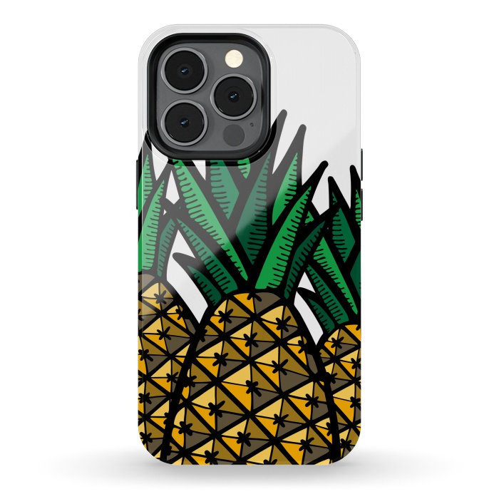 iPhone 13 pro StrongFit Pineapple Field by Majoih