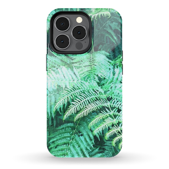 iPhone 13 pro StrongFit Fern Tropical Leaves by Alemi