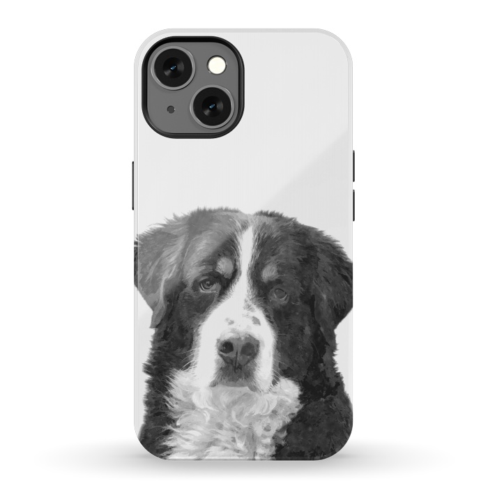 iPhone 13 StrongFit Black and White Bernese Mountain by Alemi