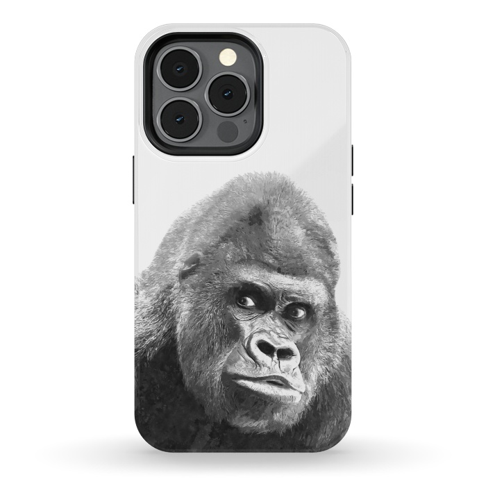 iPhone 13 pro StrongFit Black and White Gorilla by Alemi