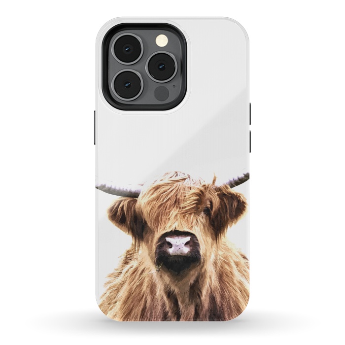 iPhone 13 pro StrongFit Highland Cow Portrait by Alemi