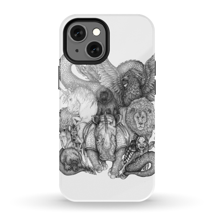 iPhone 13 mini StrongFit The Impossible Menagerie by ECMazur 