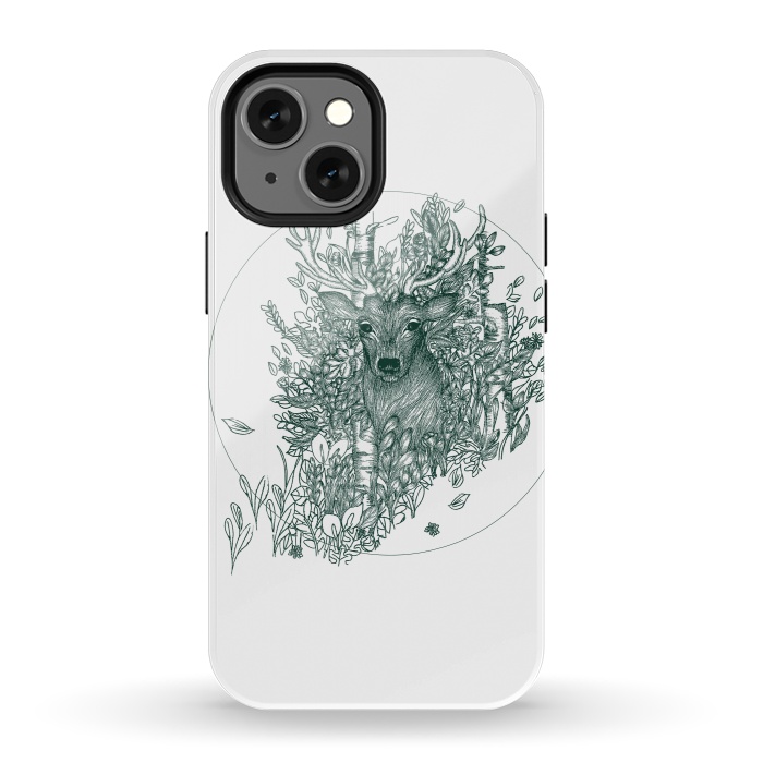 iPhone 13 mini StrongFit Stag and Forest by ECMazur 