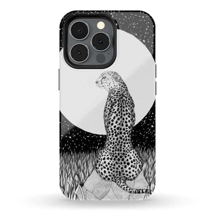 iPhone 13 pro StrongFit Cheetah Moon by ECMazur 