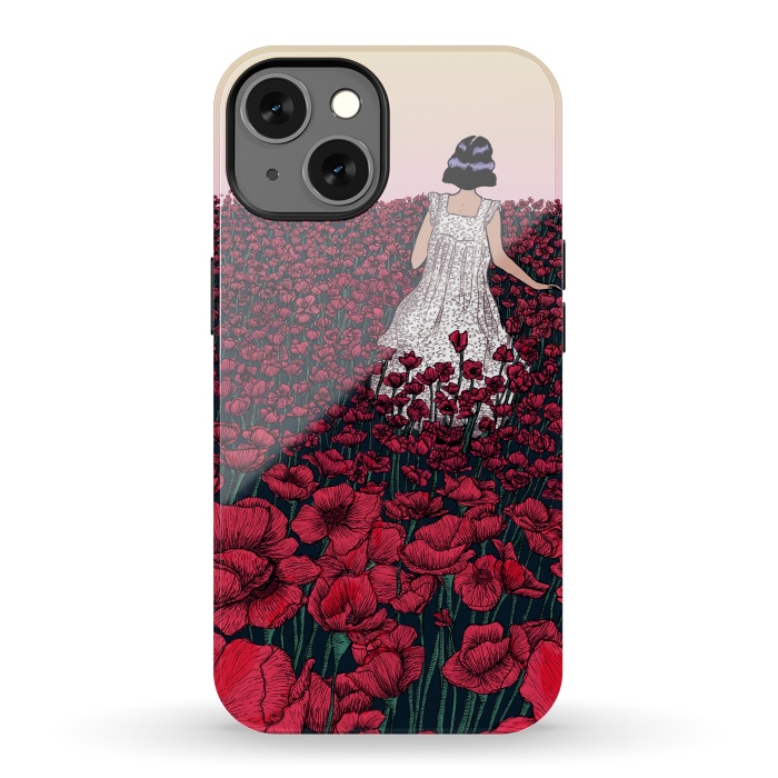 iPhone 13 StrongFit Field of Poppies II by ECMazur 