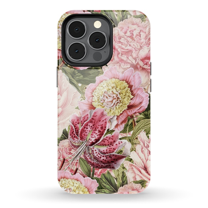 iPhone 13 pro StrongFit Vintage Peonies  by  Utart
