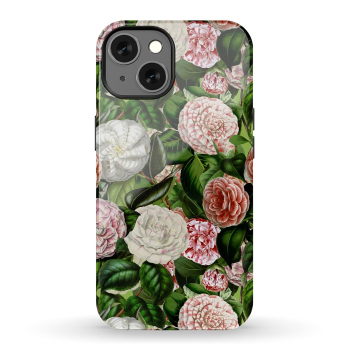 iPhone 13 StrongFit Victorian Vintage Camellia Pattern by  Utart