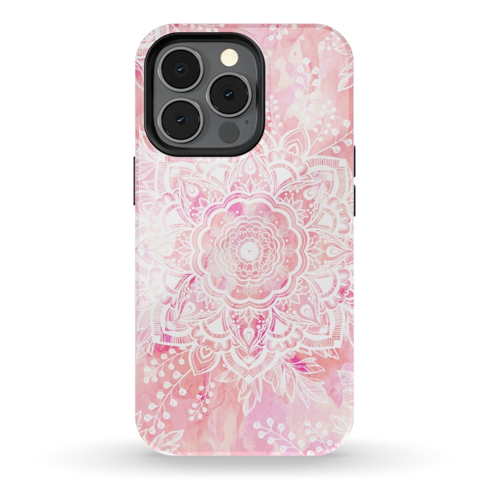 iPhone 13 pro StrongFit Queen Starring of Mandalas-Rose by ''CVogiatzi.