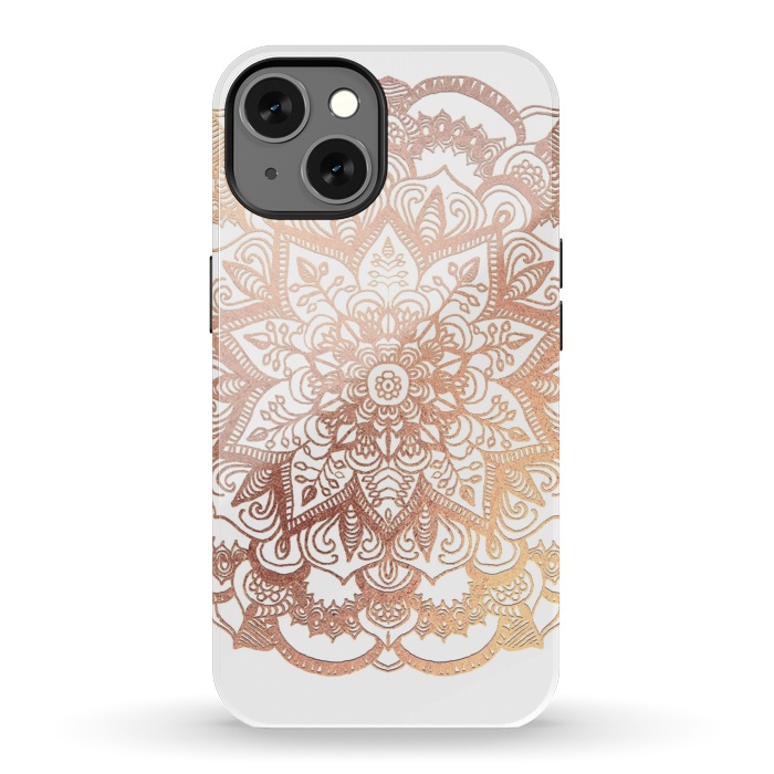iPhone 13 StrongFit Mandala Rose-Gold Shine by ''CVogiatzi.